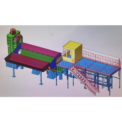Scrap metal baler and shearing machine